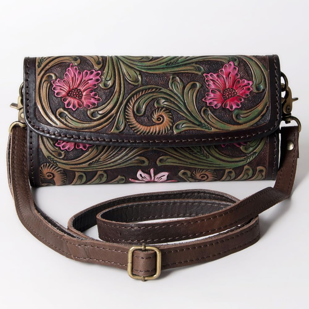 American Darling Wallet Hand Tooled Genuine Leather Western Women Bag | Handbag Purse | Women Wallet | Wristlet Wallet | Travel Wallet | Leather Wallet | Clutch Wallet