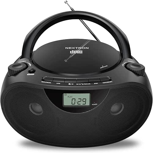 Portable CD Player Boombox with Bluetooth, AM/FM Radio & USB