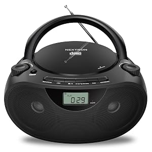 Portable CD Player Bluetooth Boombox with AM FM Radio USB AUX-in Headphone Jack CD-R RW MP3-CD Compatible Stereo