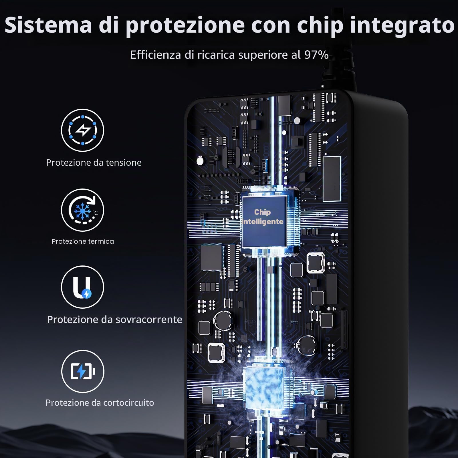 90W Caricatore Universale Notebook per PC Portatile – Compatibile con HP, ASUS, Lenovo, Dell, Acer, Toshiba, Sony, Samsung – 18.5V-20V, 4.74A Max, 15 Connettori (Senza USB-C)