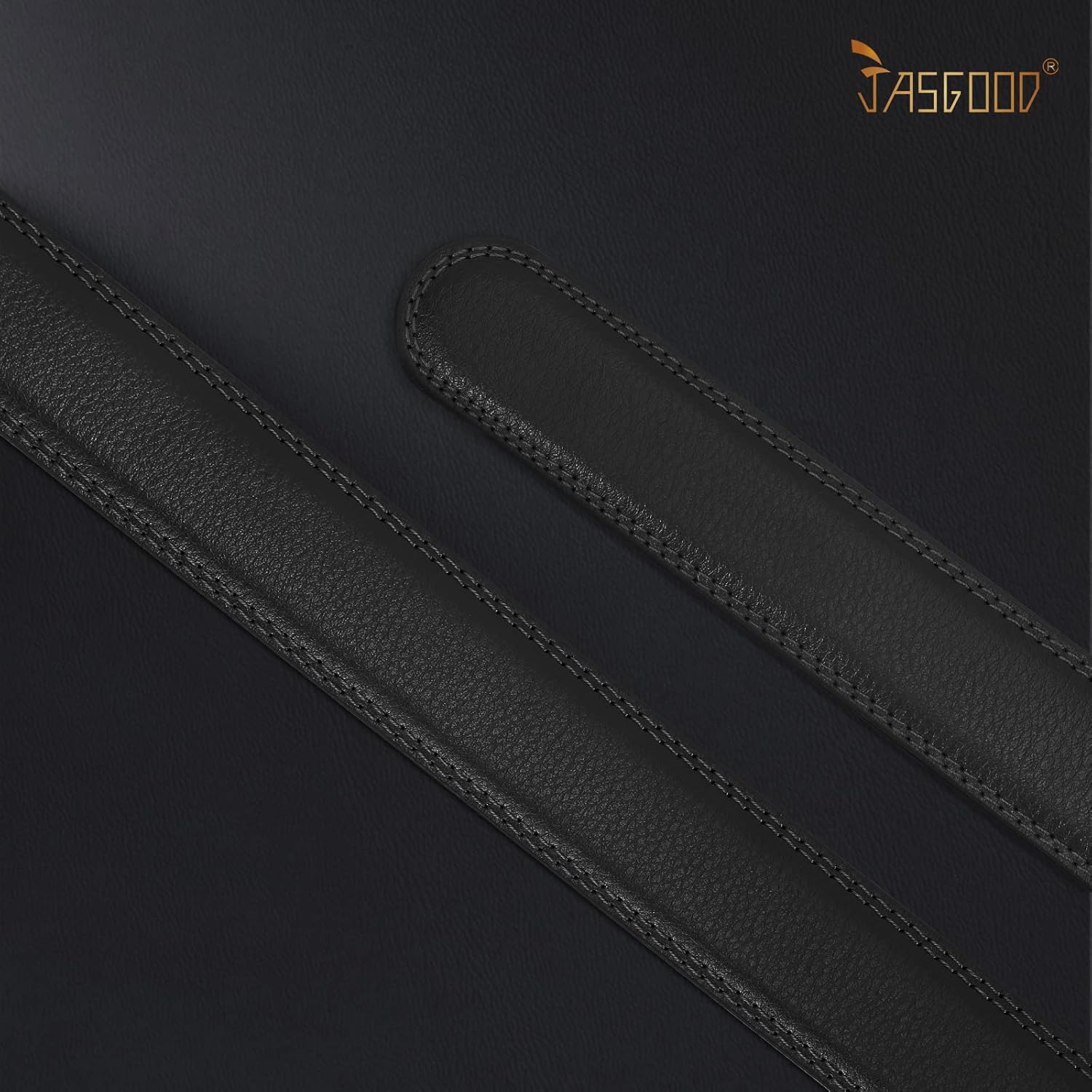 JASGOOD Men's Leather Ratchet Belt Strap without Buckle, Replacement Leather Belt Strap 35mm/1.38", Fit 40mm/1.57” buckle - Image 9