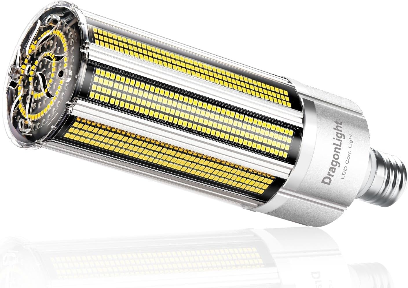 DragonLight Upgraded 240W Commercial Grade Corn LED Light Bulb Fanless (1200 Watt MH/HPS Replacement) E39 Mogul Base 4000K 32,400LM - Good for High Bay Area Lighting and Indoor Plants Growing