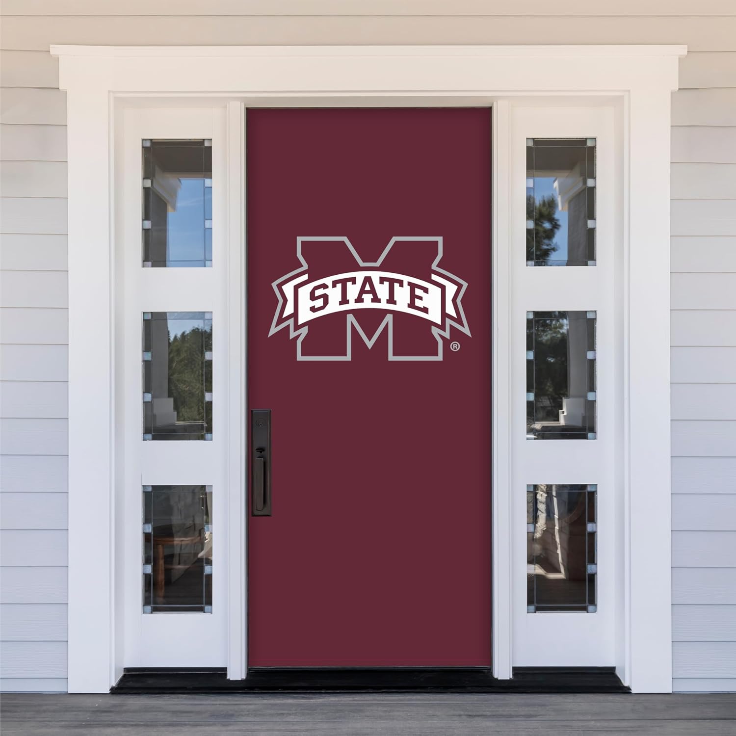 Mississippi State Bulldogs College Sports Printed Front Door Banner - NCAA Licensed - Durable Vinyl - School Banner (Maroon, White) (36" x 80")