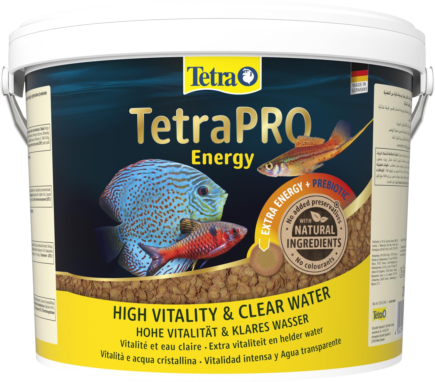 Tetra Pro Energy Multi-Crisps - Mangime per pesci premium con concentrato energetico per una maggiore vitalità, secchio da 10 L