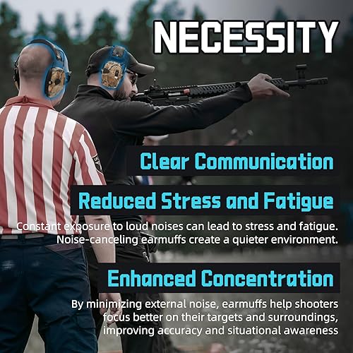 Vista 39 de ZOHAN EM054 Electronic Ear Protection for Shooting Range with Sound Amplification Noise Reduction, Ear Muffs for Gun Range Electrónico-azul y púrpura