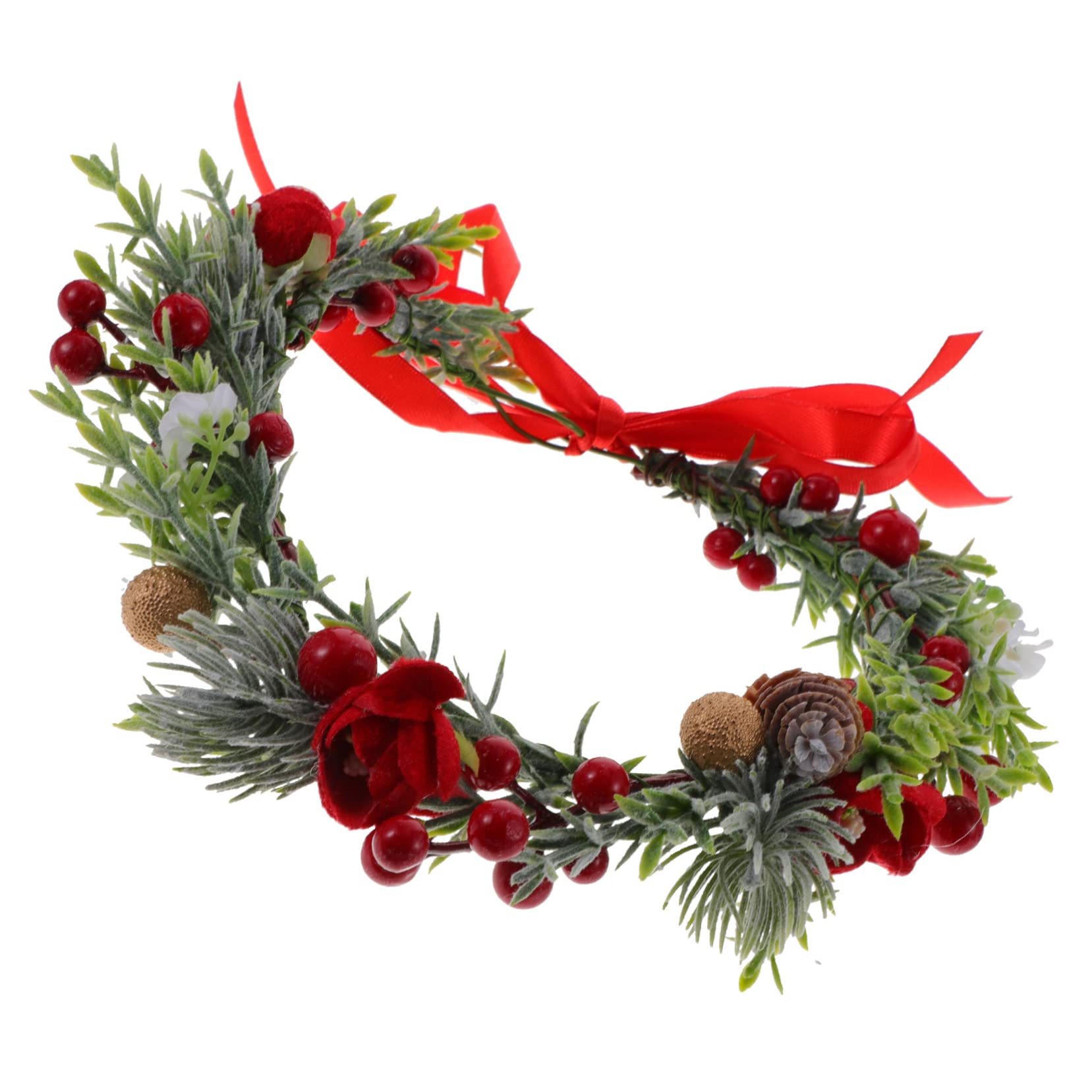 SHERCHPRY 5pezzi di Fiori Finta con Foglie per Donne Cerchietto Elegante per Matrimonio e Feste Accessorio Creativo per Sposa e Damigelle Decorazione per Eventi e Foto
