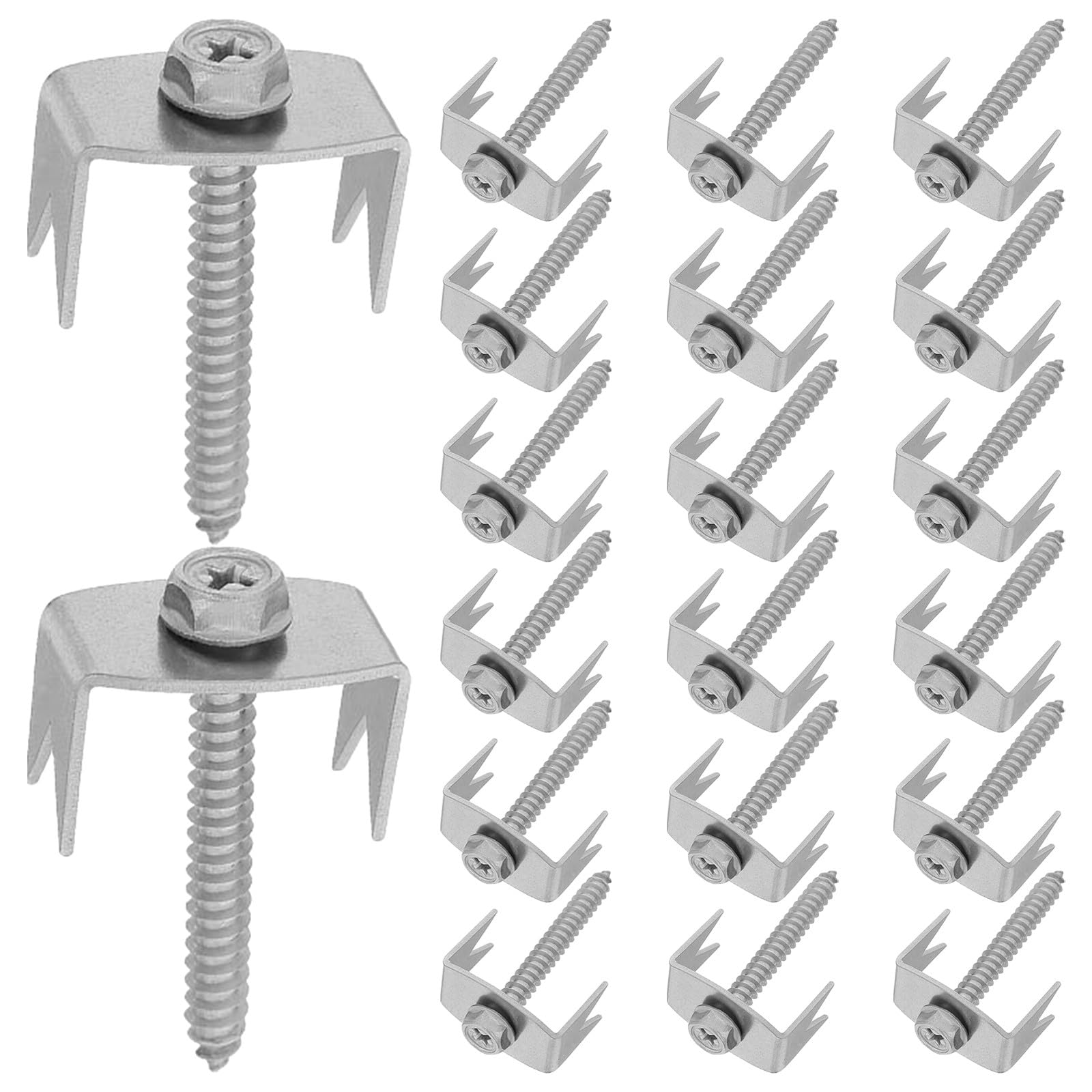 INOOMP 100 agrafes pour clôture en Grillage, piquets pour Bois résineux