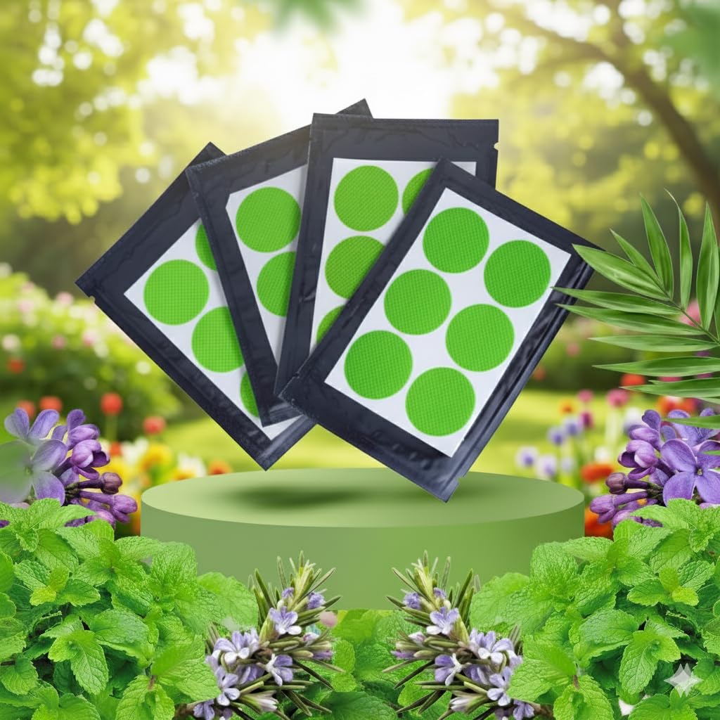 Safe-O-Kid Ayurvedic Plant-Based Anti-Mosquito Patches for Babies – 24 Large Stickers (Green)-image-32