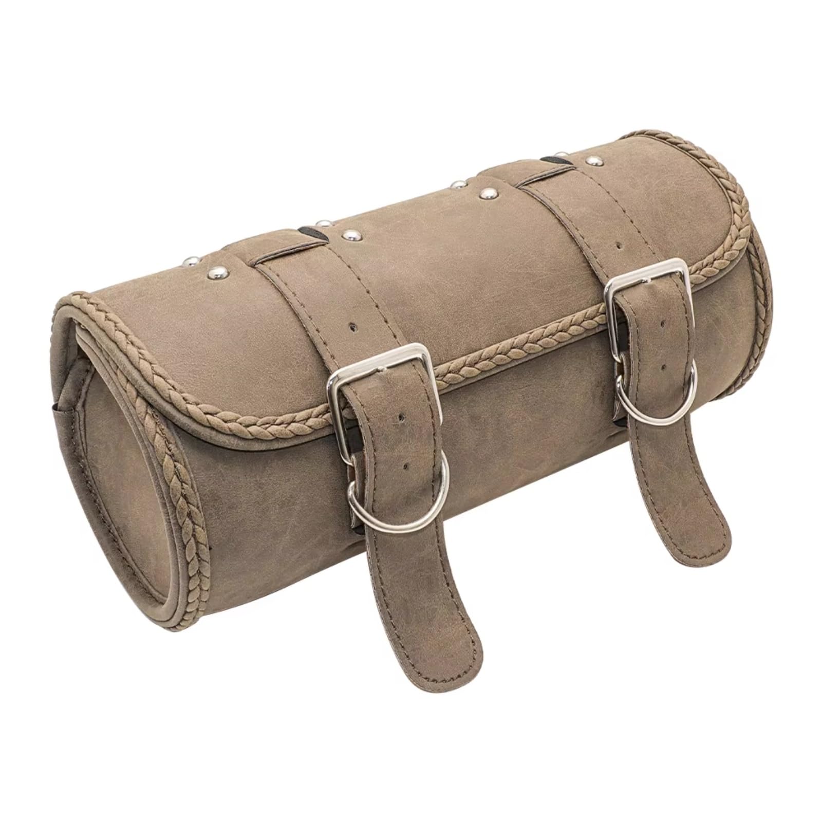 Compatibile Con Yamaha Per V Star 1100 Borsa Attrezzi Forcella Moto Sella Bagagli Borse Manubrio Sacche Moto(Camel)