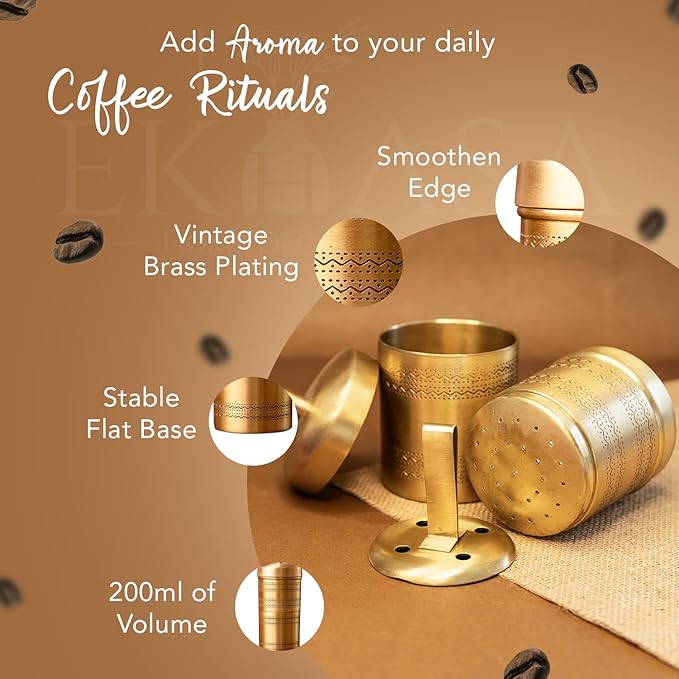 Cafetera de Goteo Tradicional de Latón para 2-3 Personas miniatura 4