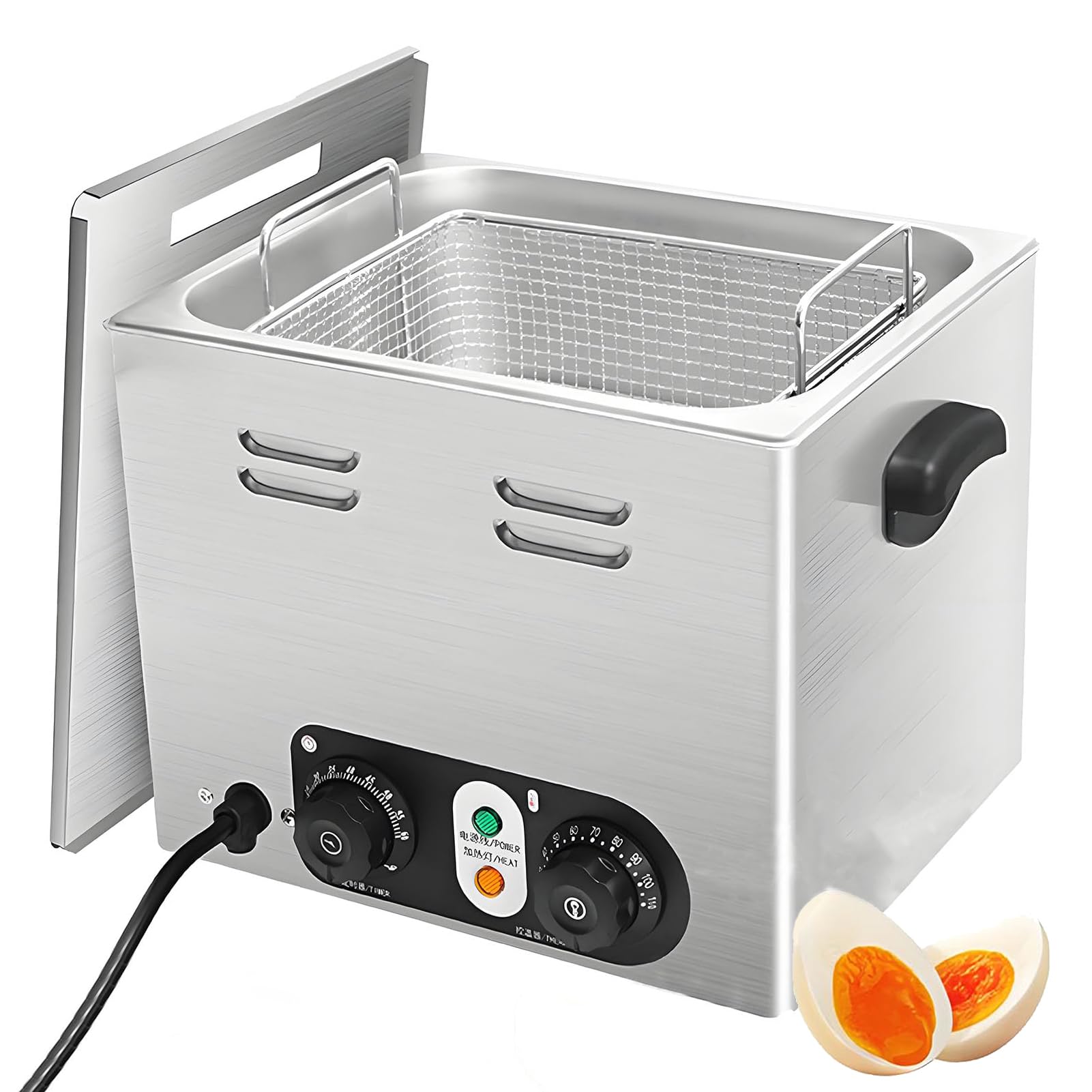 Hervidor de huevos comercial de 2600w para 45 unidades en acero inoxidable