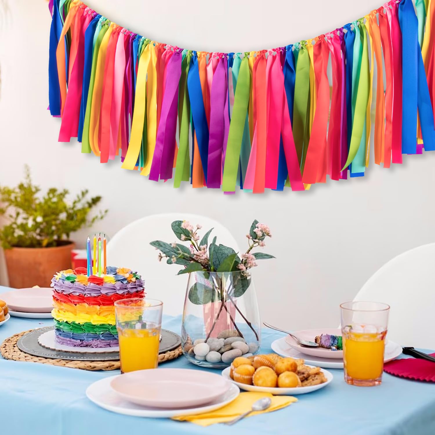 Guirlande De Drapeaux Pour Fête D'anniversaire Triangle Plat Simple Ou