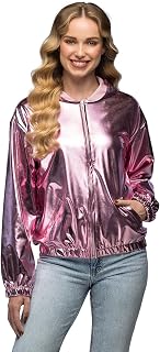 Jacke Rave im Metallic Look, Kostüm für Damen und Herren im Retro Style, Gruppenkostüm für Mottoparty oder Karneval