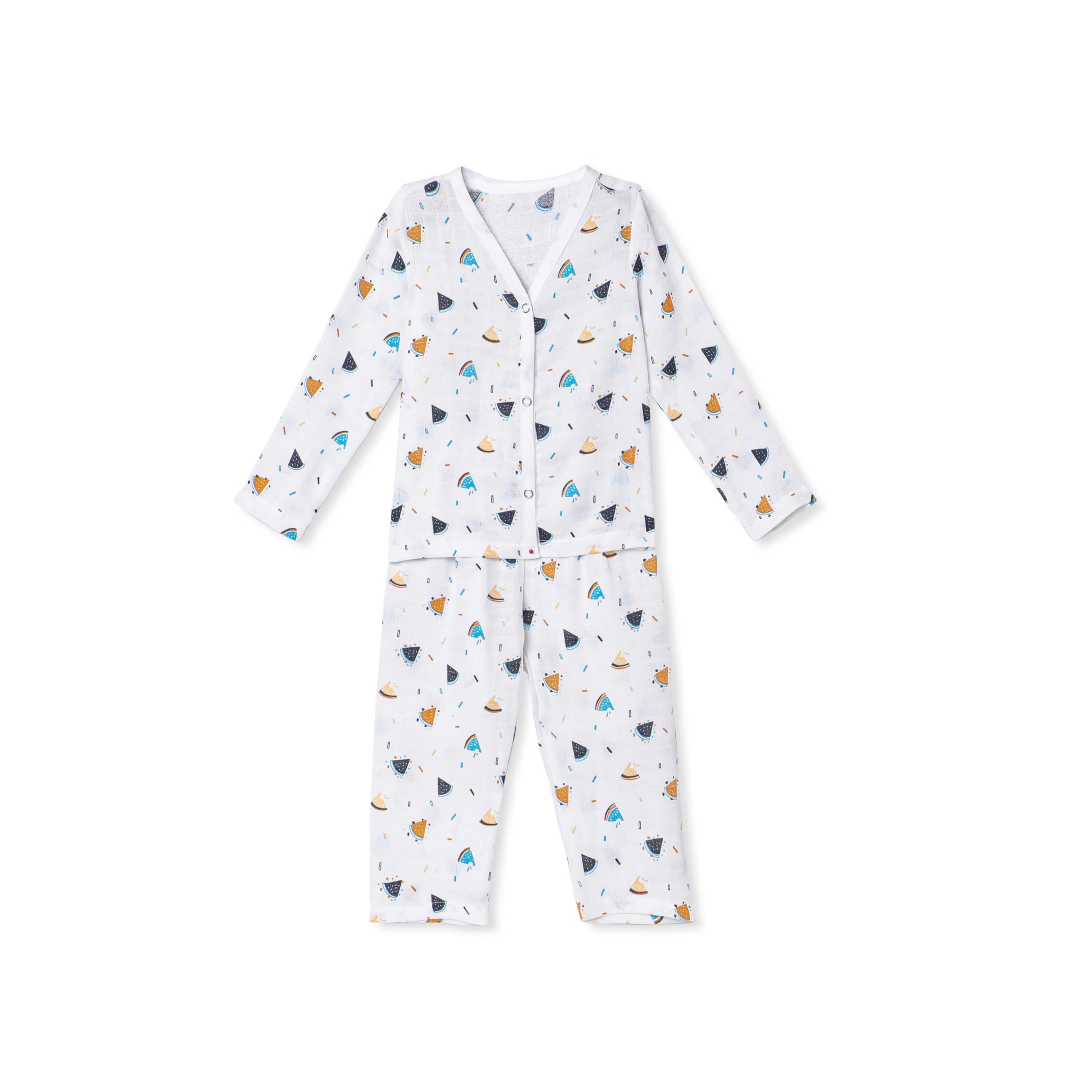 The Boo Boo Club Toon Toon 100% Organic Cotton Muslin Night Suit for Baby Girl and Boy 12
