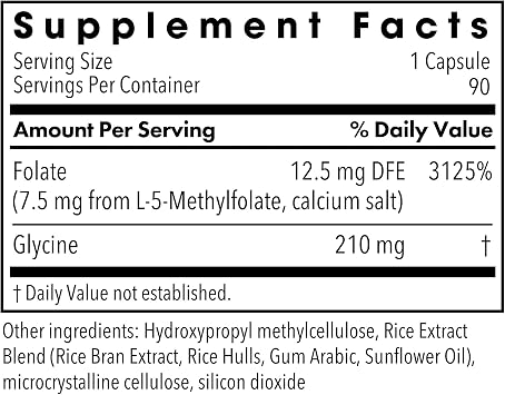 MethylPro L-Methylfolate 7.5 mg - L Methyl Folate, Methylfolate Supplement for Women & Men, Methylated Vitamin B9 (5-MTHF) for Brain Health, Focus, Calm - 30 Capsules (Pack of 2)