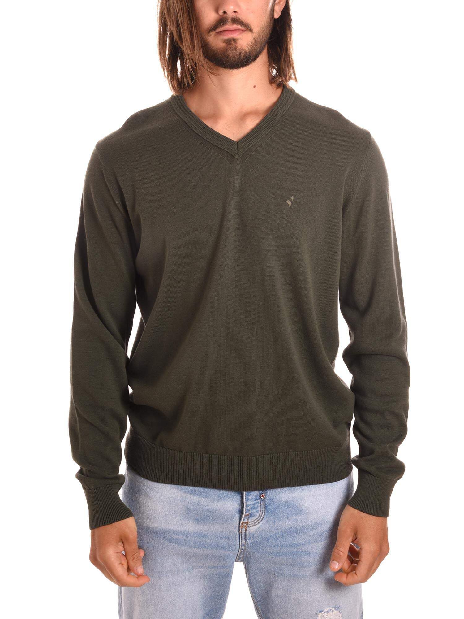 Pull homme vert Navigare Nvssov0307 col rond vêtement hiver