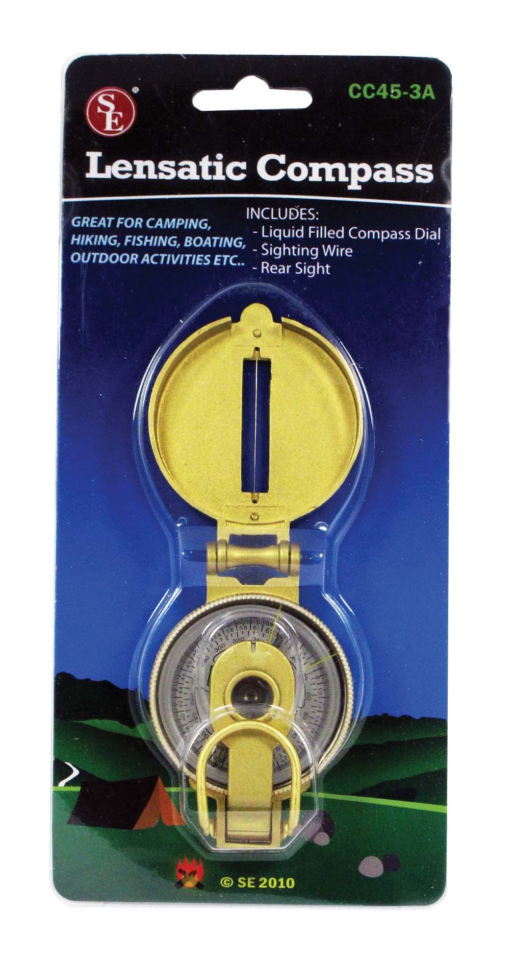 SE Lensatic Compass, Gold Color - CC45-3A