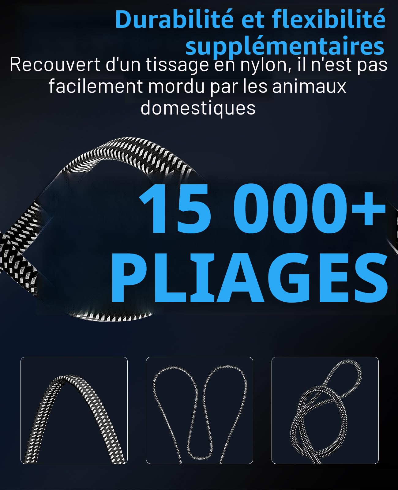 ARISKEEN Cat 8 Câble Ethernet 10M, Cat8 Tressé Plat Haut Débit 40Gbps 2000Mhz/s Gigabit Rj45 STP Câble Blindé Réseau Lan