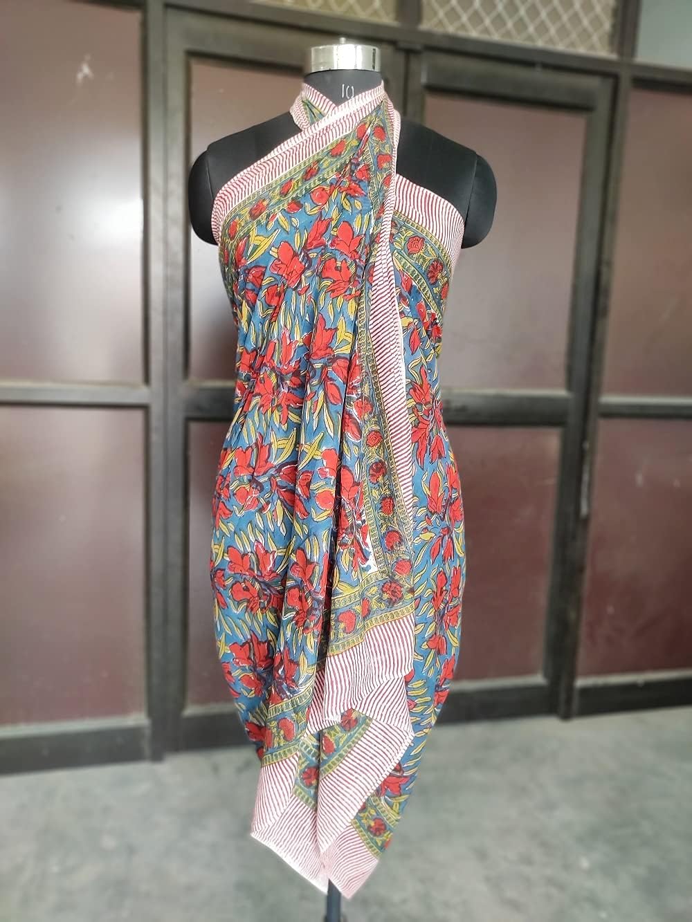 50 Pieces Wholesale Lot Indian Hand Block Print Beach Sarongs Soft Voile Fabric Summer Pareo Lot