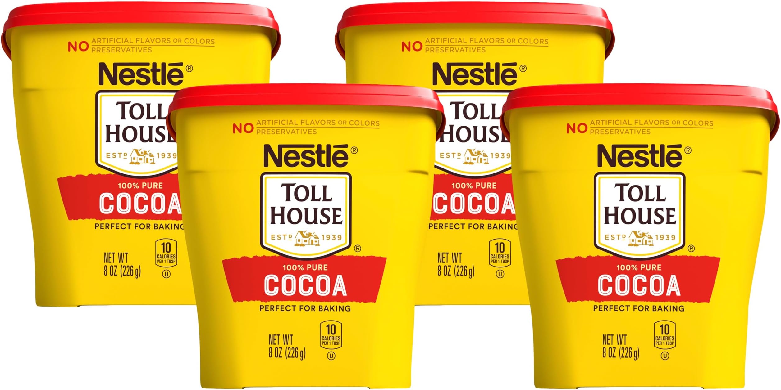 NESTLE TOLL HOUSE Cocoa 8 oz. Plastic Canister (Pack of 4)