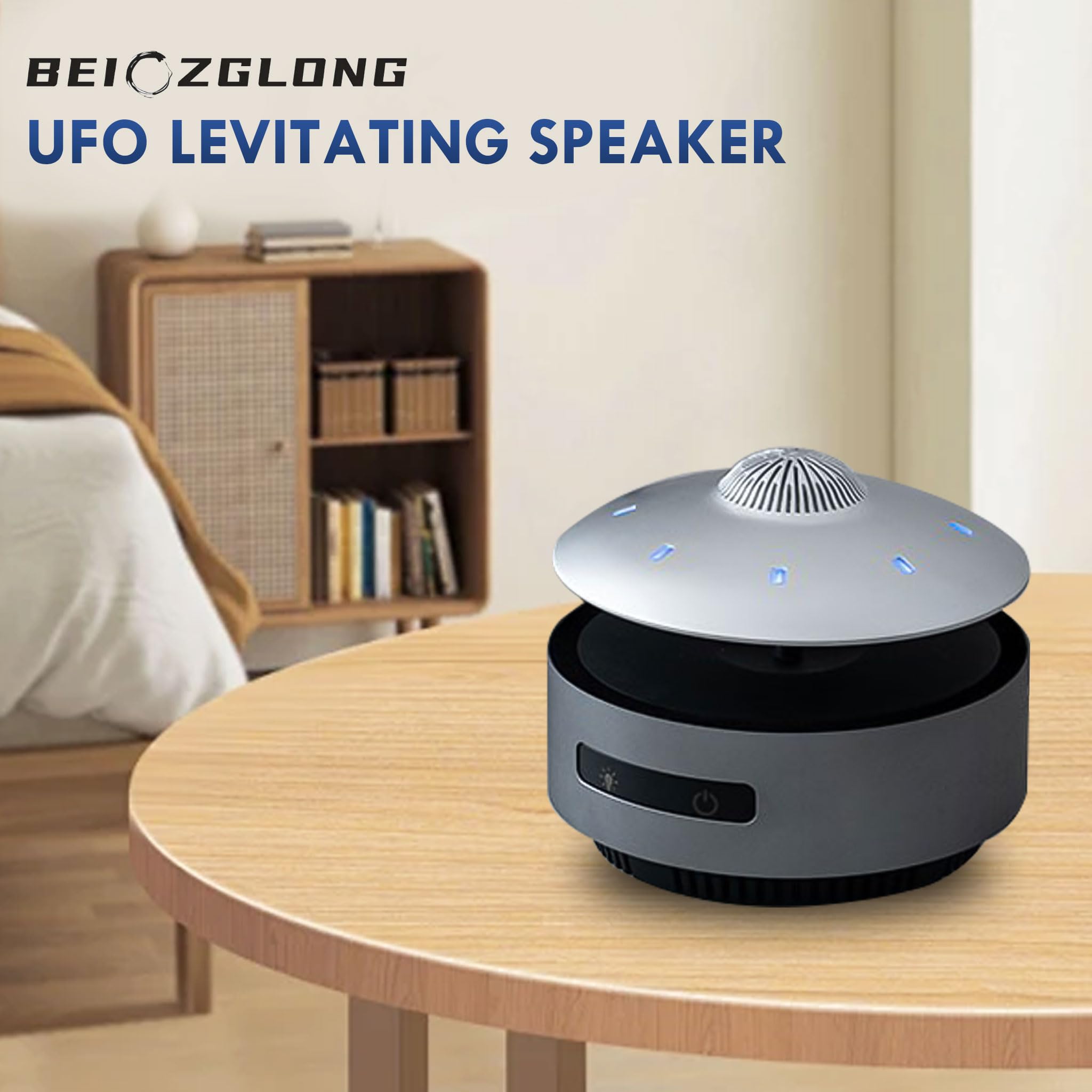 UFO Altoparlante Bluetooth, riproduzione di musica e fluttuante automatico in aria, altoparlante HiFi con Bluetooth 5.0, suono 3D, decorazione a levitazione magnetica, gadget cool tech per uomini