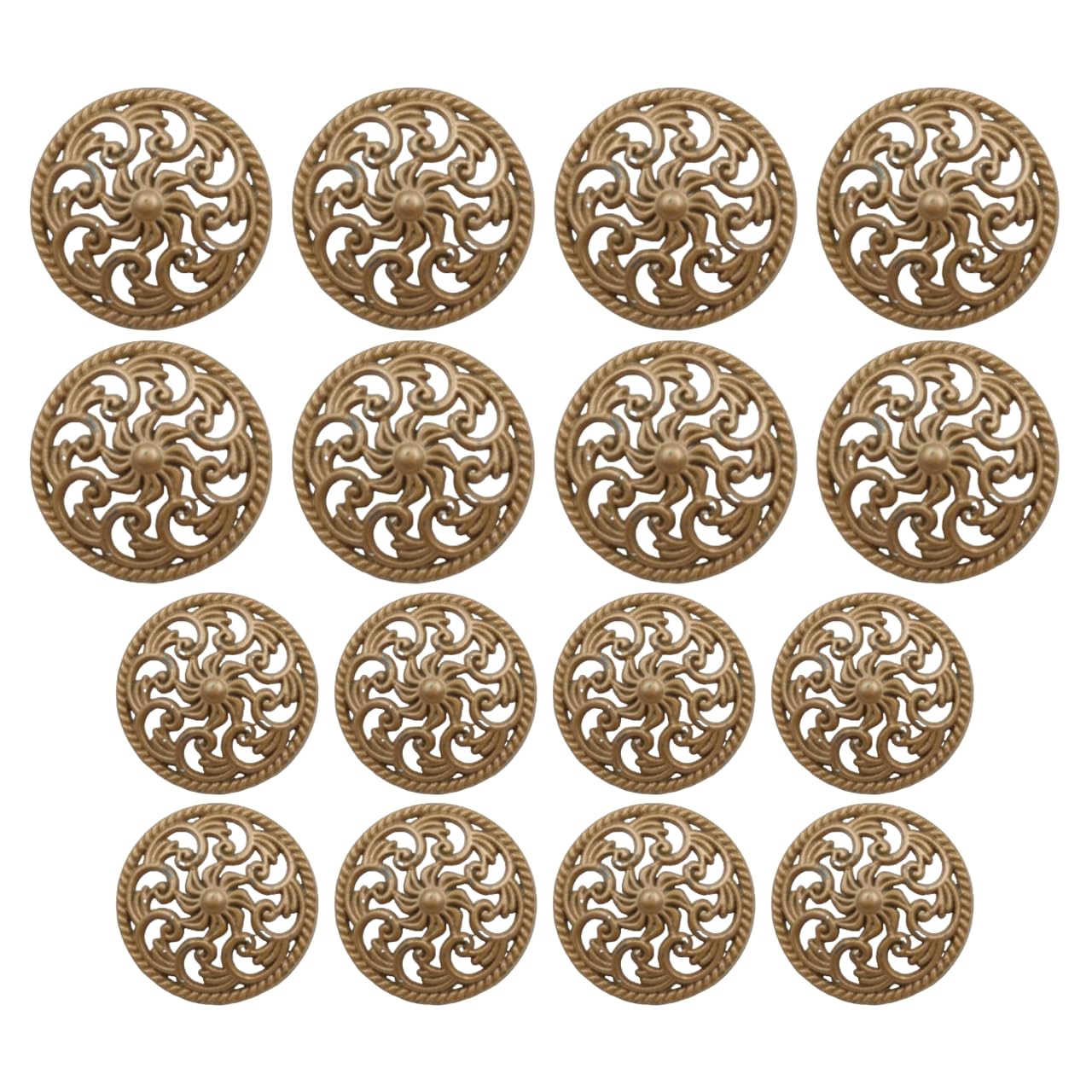 Ani accessories Vintage Design Metal Shank Button for Coat Blazer Suit, Sherwani and Indian Dresses Sports Coat and Bandhgala,Double Breast 8 Big and 8 Small (Satin Gold)-picture-35