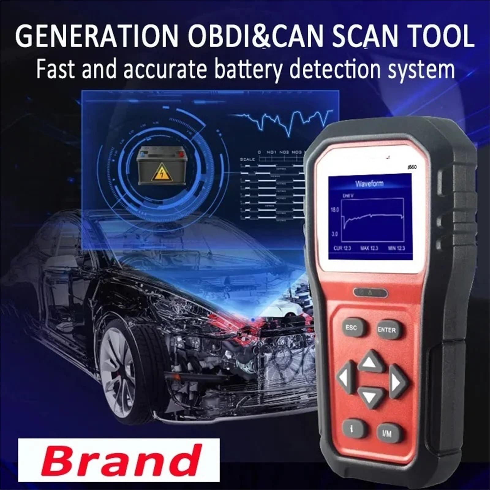 KW860 obd2 Diagnostic Tool Professional and Battery Tester For Cars I/M Readiness Automotive Oil Lamp Error Code Reader