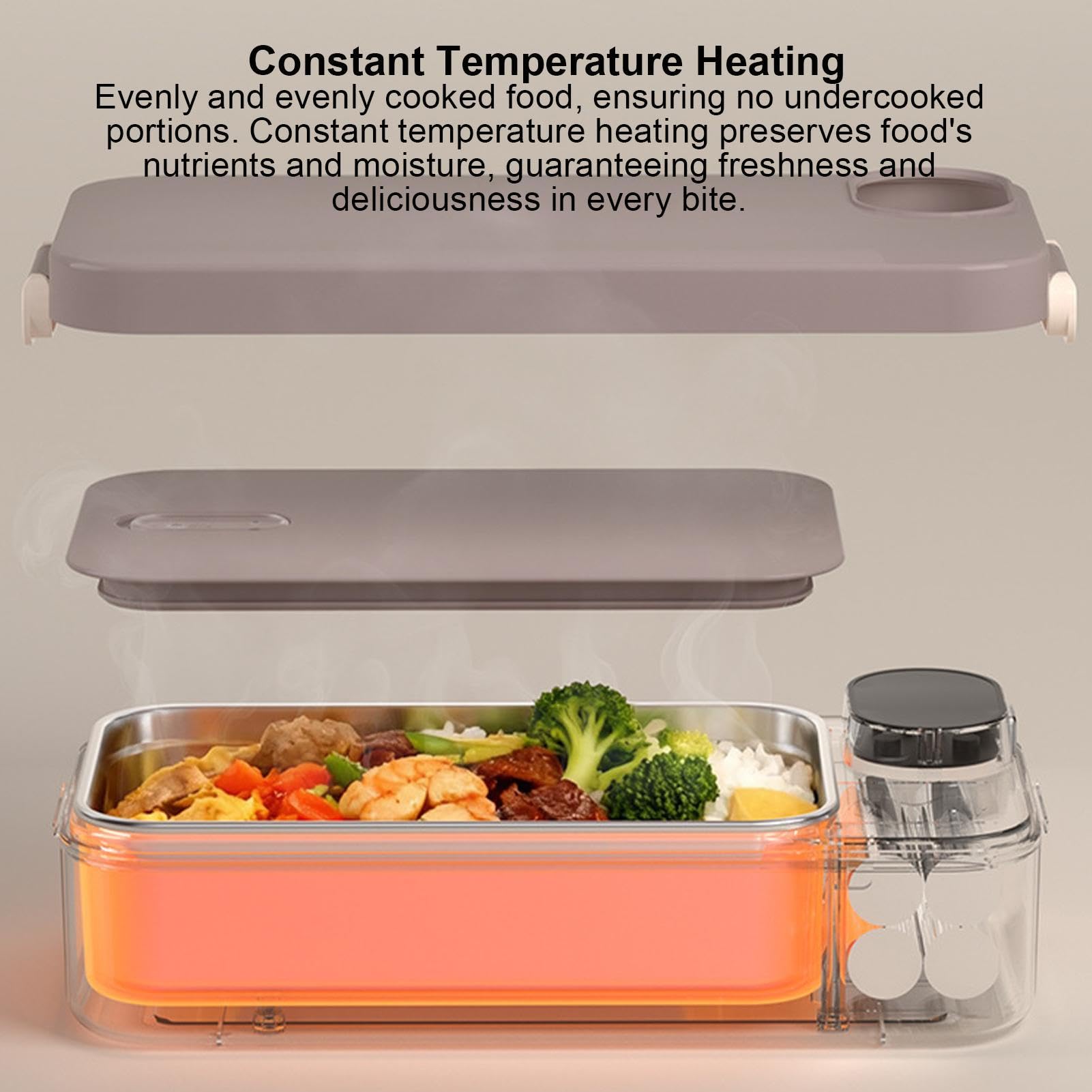 Contenitore per il pranzo, 900 ml, rimovibile, portatile, riscaldabile | Contenitore alimentare per camper, campeggio, viaggi, casa, dormitorio, ospedale, all'aperto, cantiere, picnic, camion