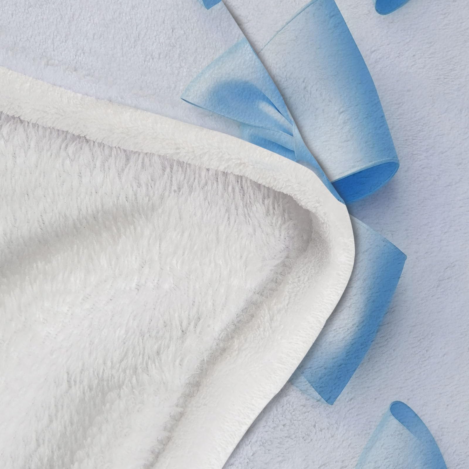 Manta de Franela Súper Suave 200 x 220 cm – Manta Cálida con Estampado de Minimalismo Espacio Arco, Ideal para Sofá Cama o Viaje Azul Claro