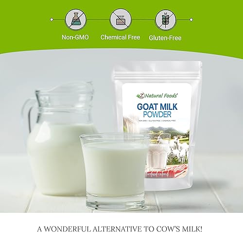 Miniatura 3 de Z Natural Foods Crema completa de leche de cabra en polvo 100 pura fácil de digerir sin aditivos sin gluten sin OMG 1 libra