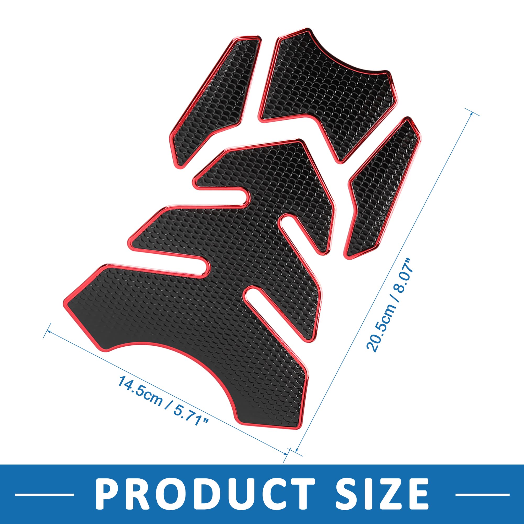 Adesivo Protettivo Per Serbatoio Moto 3D In Gomma PVC - Rosso, Antiusura E Impermeabile - Foto 9