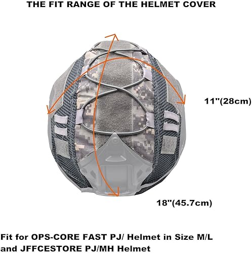Miniatura 3 de Tactical Fast Helmet Cover and Battery Pouch Counterweight Pouch Fit Size M/L Fast PJ BJ MH Helmet