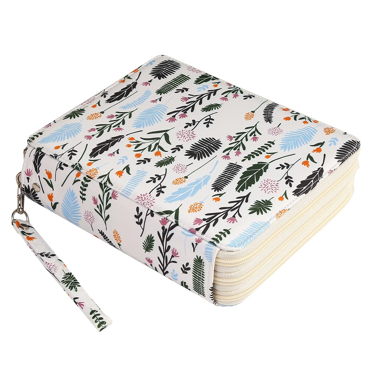 Lbxgap Portable Colored 124 Slots Pencil case Organizer with Printing Pattern for Watercolor Pens or Markers, Pencil Case Organizer for Artist