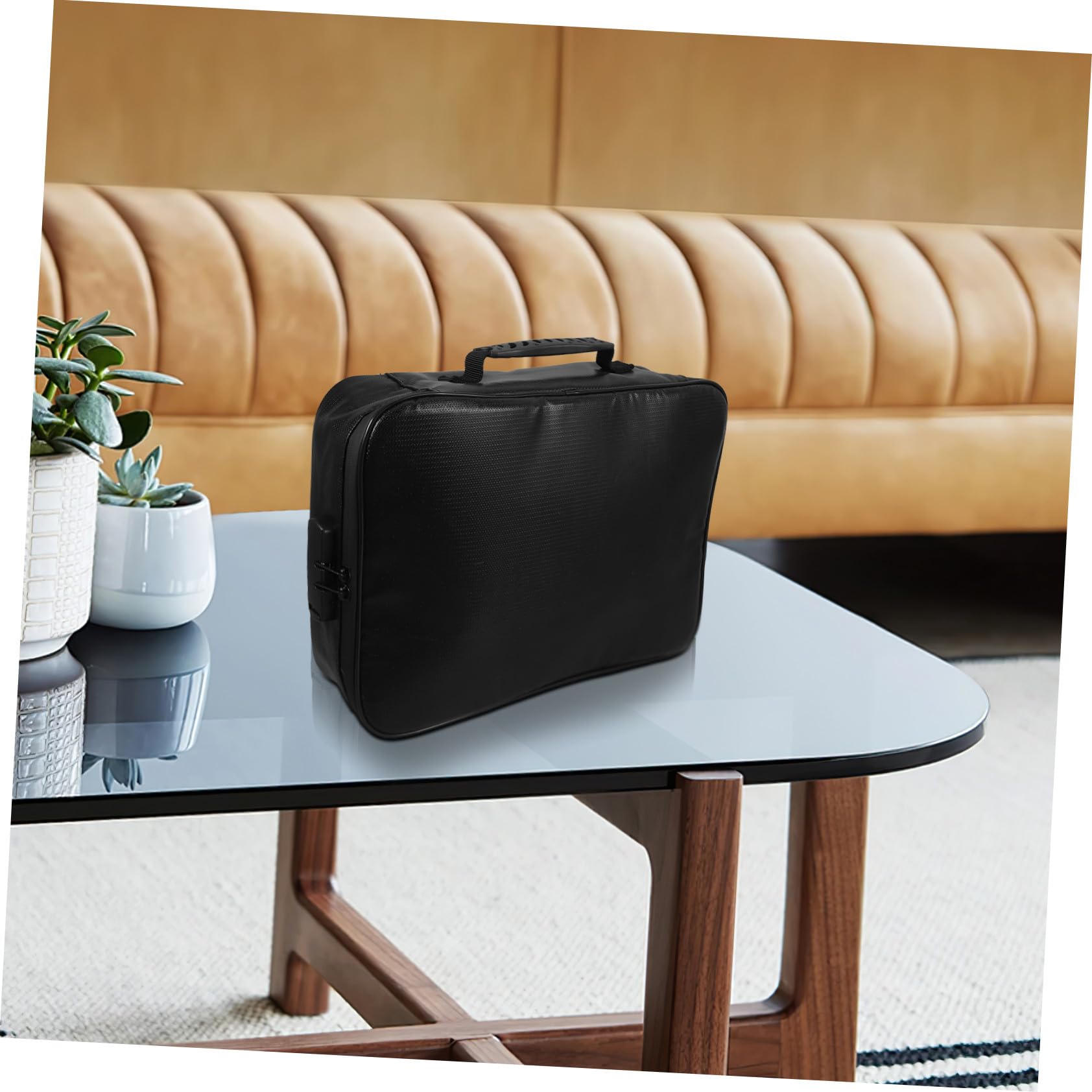 Borsa Portadocumenti Ignifuga Multilivello Grande Capacità con Serratura Organizer Portatile per Certificati Passaporti e Documenti per Casa e Viaggio