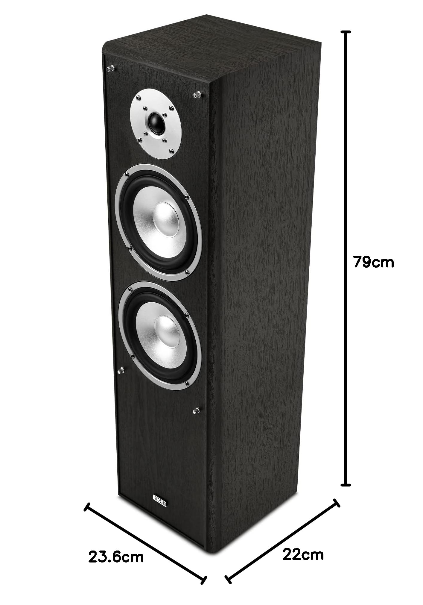 mohr 1 Paar Standlautsprecher SL10 schwarz, Lautsprecherboxen, HiFi Klang zum günstigen Preis