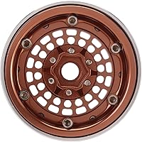 Vista 5 de INJORA 1.9" Beadlock Llanta de rueda compensada -0.394 in Rueda de aluminio para SCX10 Pro TRX4 VS4-10 Gen8 1/10 RC Crawler Car (bronce)