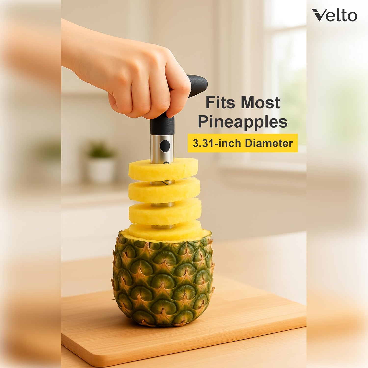 Pineapple Corer and Slicer, Watermelon Slicer, Cube Cutter & Fruit Fork Set