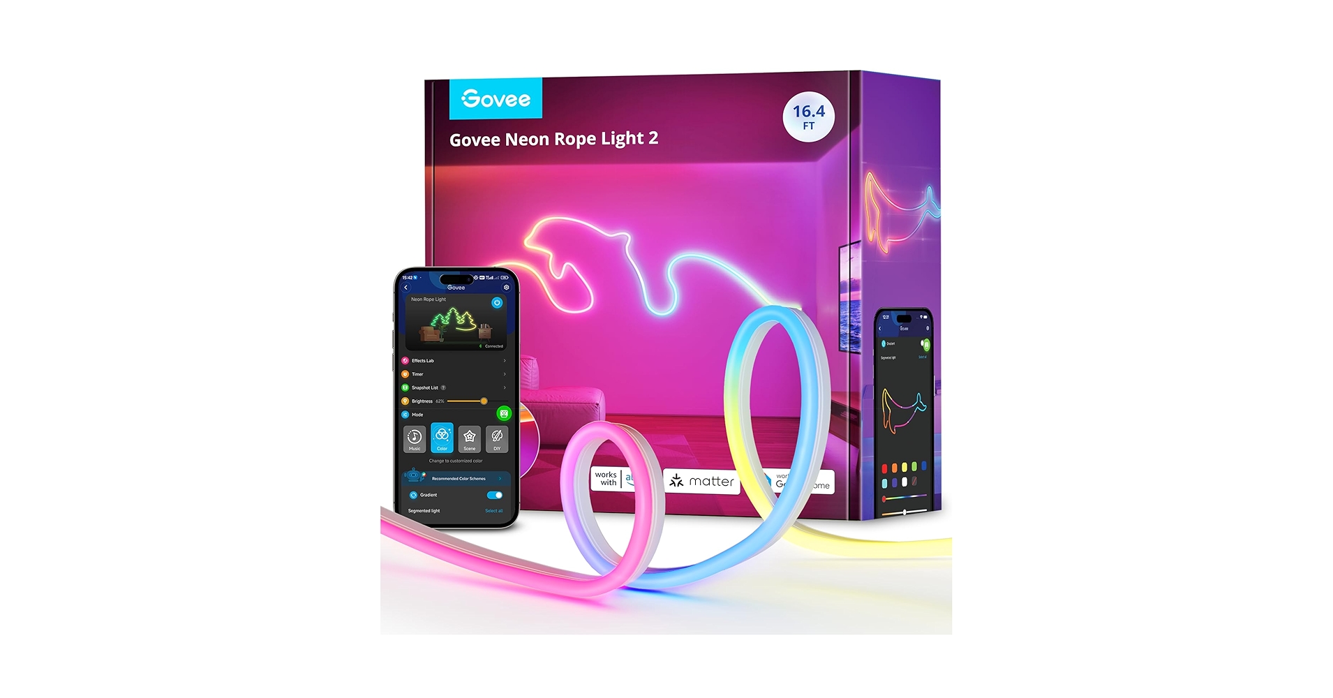 新品 Govee H61A2 LED ロープライト 5m アプリ対応 新品 Govee H61A2 LED ロープライト 5m アプリ対応 初売 Amazon