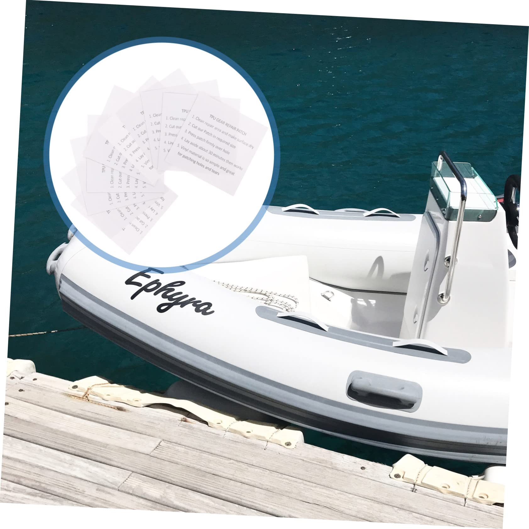 Operitacx 100stücke Tpu Reparaturflicken Für Aufblasbare Produkte Selbstklebend Transparent Geeignet Für Boote Schwimmringe Zelte