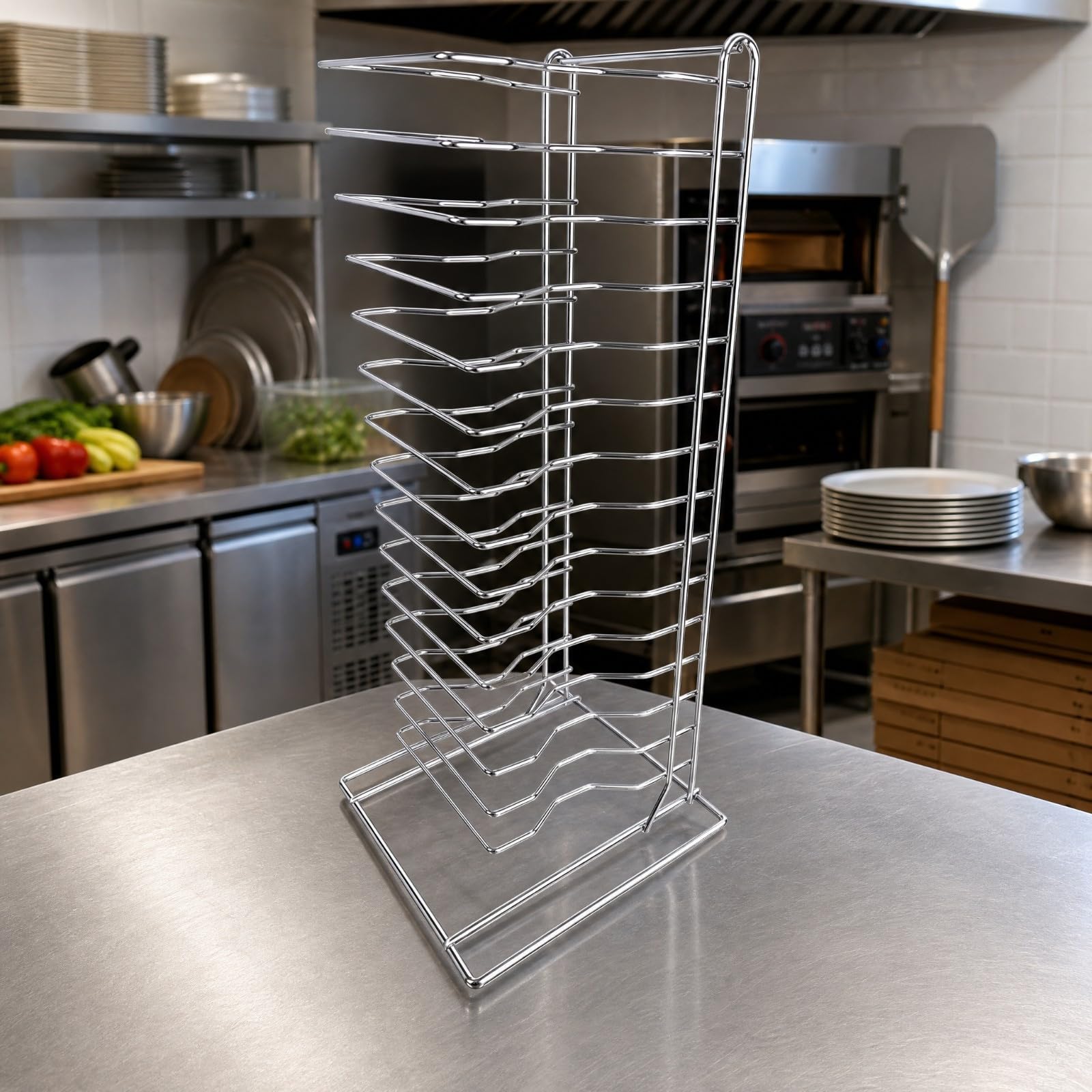 Teglie per Pizza da Piano Resistente Scaffale da Facile Pulire Pulire per Pizzerie, Domestiche, Preparazione Alimenti, 11 Strati