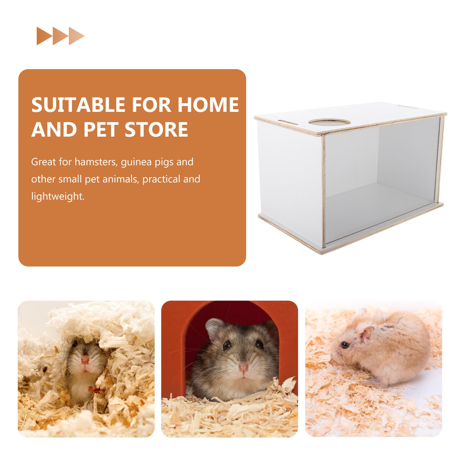 Holzbadewanne für Chinchillas mit Acrylscheibe Dekorative Sandbadbox Verhindert Sandverschütten Sicher für Spielen und Baden für Zuhause