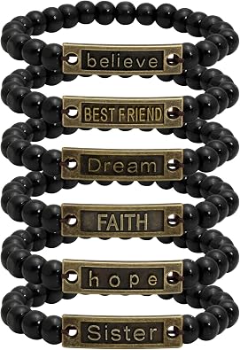 Wooden Beaded Bracelet for Men and Women Elastic 8MM Beads