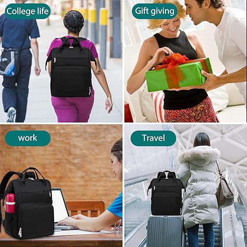 Miniatura 7 de Gatycallaty Mochila para enfermera, Negro-Gris, Mochila para enfermera