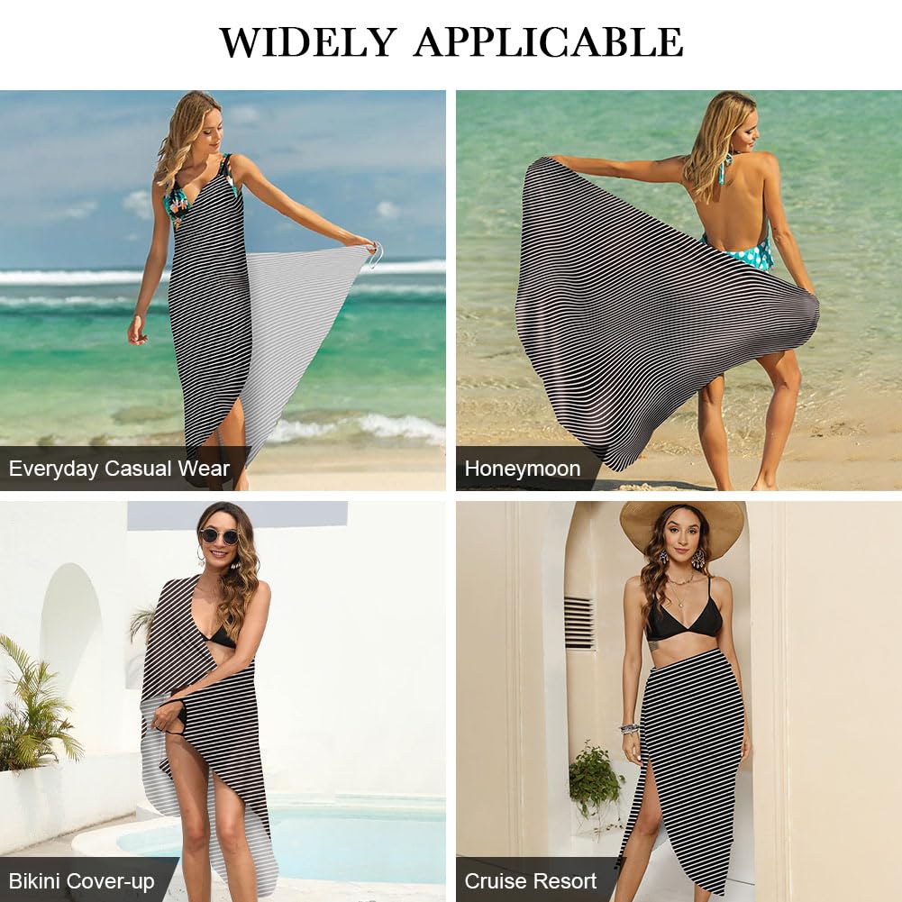 Aomig Sarong Spaghetti pasek strój kąpielowy owijany bikini pasek spaghetti plaża stroje kąpielowe sukienka, wakacyjne długie sukienki plażowe ręcznik, damskie sarong okrycie kąpielowe, modne długie