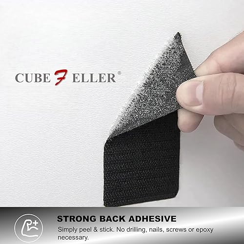 Miniatura 4 de Tiras de gancho y bucle con adhesivo resistente, tiras de 4 x 2 pulgadas con adhesivo, 9 juegos, color negro, tiras de sujeción adhesivas de