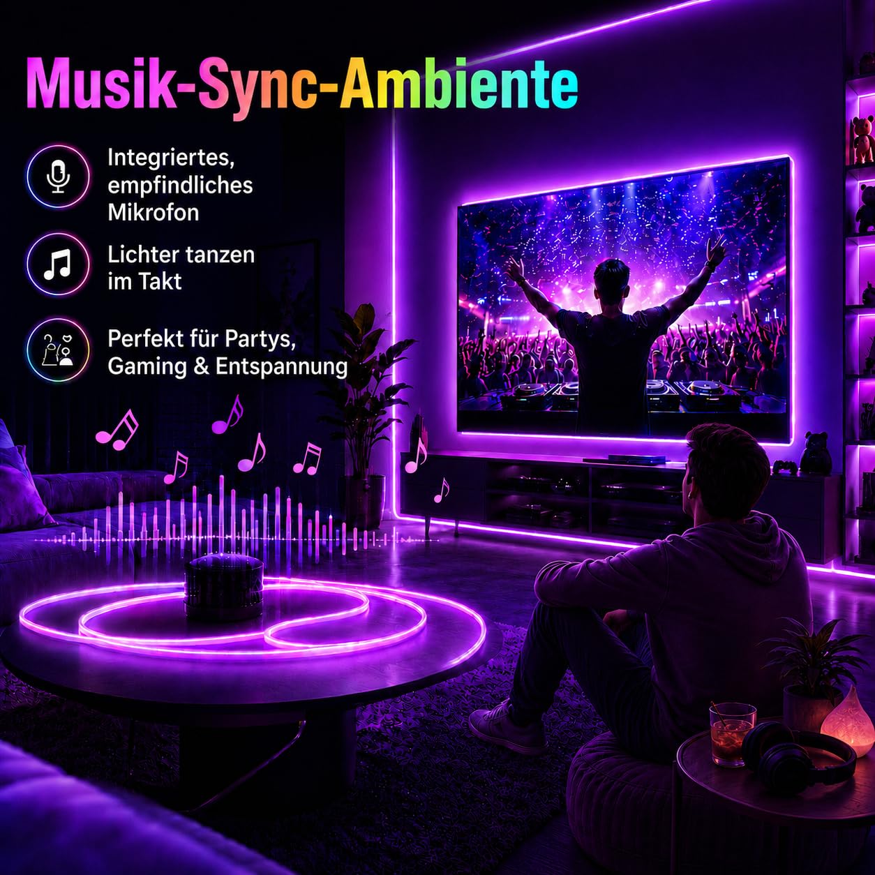 Meevt RGB Neon LED Strip 20m, 24V LED Streifen für Outdoor und Innenbereich | 72 LEDs/m, IP65, Weiches Silikonmaterial, 120° Seitenbeleuchtung, App und Fernbedienung, Musik Sync, Terrasse Garten Deko
