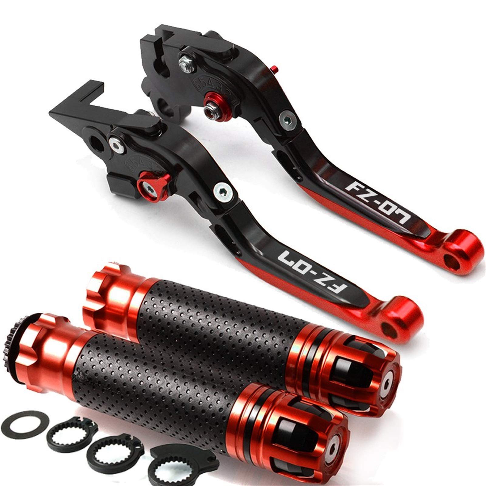 Accessori Moto Freno Leve Frizione Manopola Manubrio Manopole Manopole Per YAMAHA FZ-07 FZ07 FZ 07 2014 2015 2016 2017 2018 Leva Della Frizione Del Freno (Colore : P)