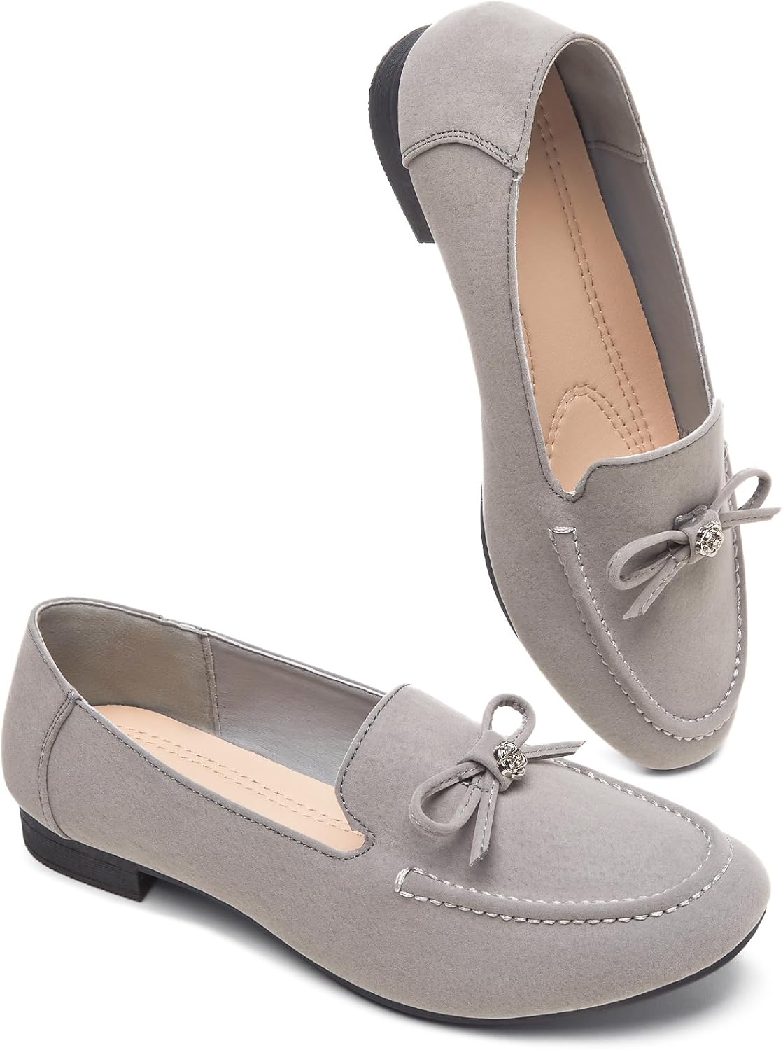 BABUDOG Womens Faux Suede Loafers,Black Flats Shoes for Women,Slip on Ballet Flats Casual Shoes BABUDOG Womens Faux Suede Loafers,Black Flats Shoes for Women,Slip on Ballet Flats Casual Shoes