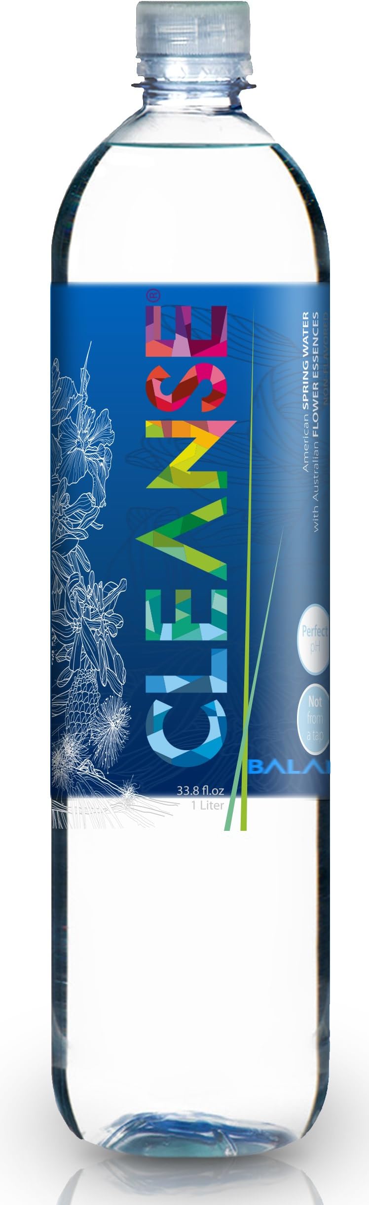 Balance Water Cleanse, Non Flavored Spring Water, 33.8 Ounce (Pack of 12)