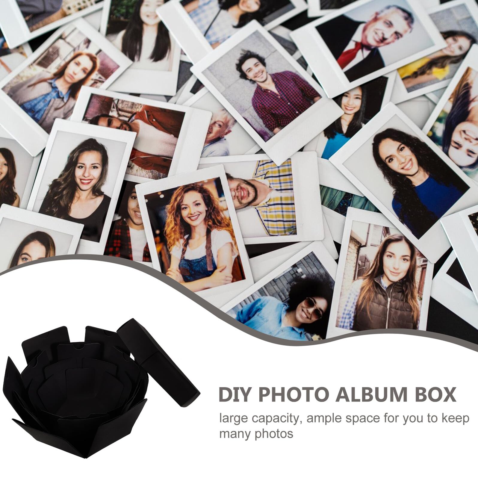 GLEAVI 1pezzi Album Fotografico Artigianale Contenitore Album Ricordi Fai da Te Scatola Regalo Foto Personalizzabile per Compleanni Natale Festa degli Innamorati